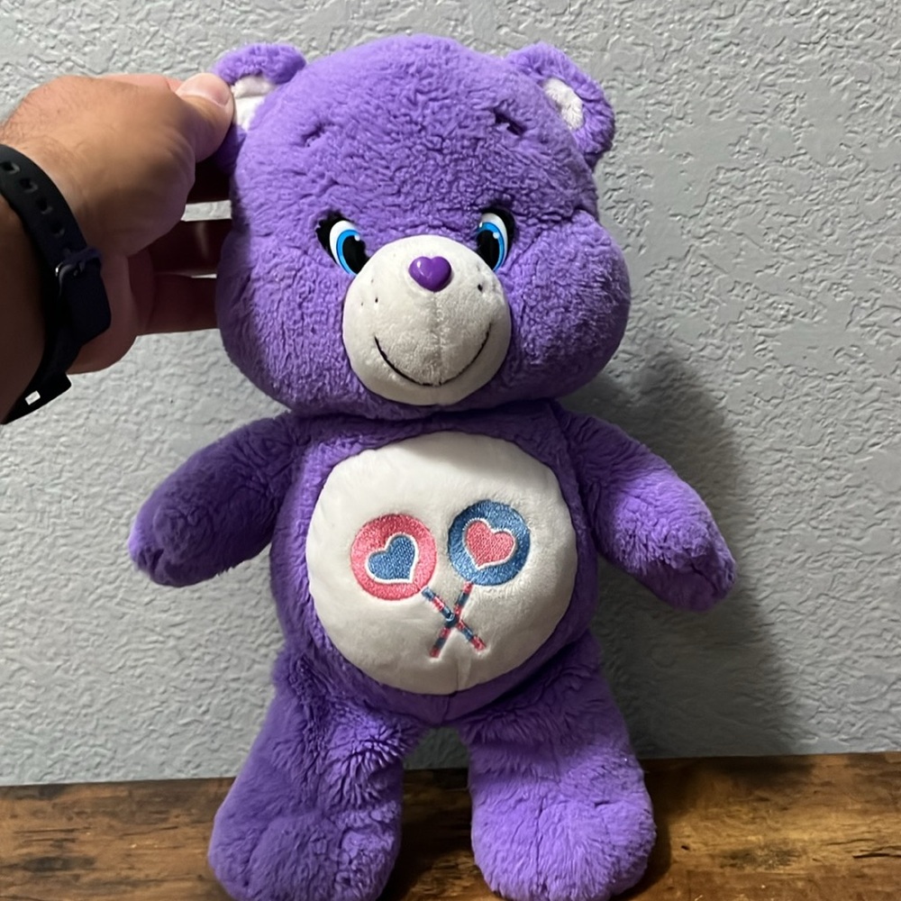 Care Bears Purple Plush with Heart Balloons - Picture 2 of 8